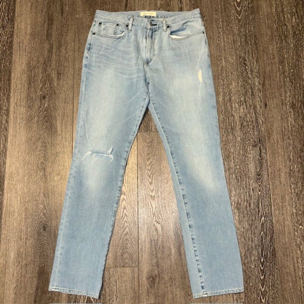 Gap 1969 Mens Blue Denim Skinny Jeans Pants Distressed 32x30